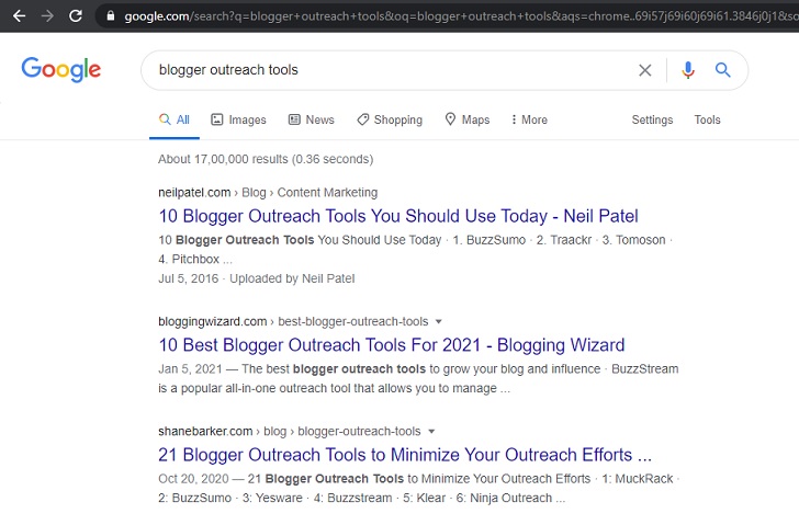 blogger outreach tools