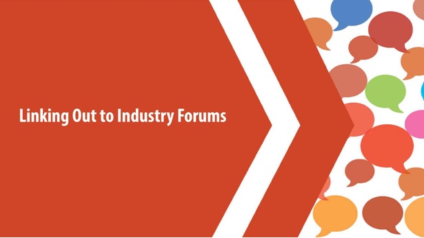 Linking Out to Industry Forums
